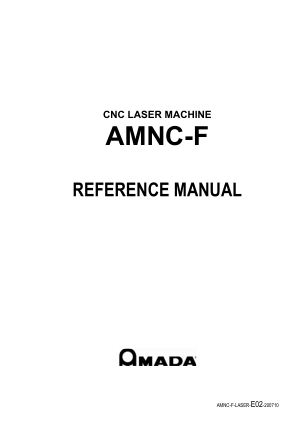 Amada AMNC-F CNC Laser Reference Manual