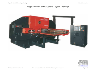 Amada Pega 357 with 04PC Control Layout Drawings