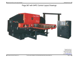 Amada Pega 367 with 04PC Control Layout Drawings