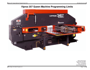 Amada Vipros 357 Queen Machine Programming Limits