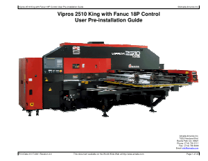 Amada Vipros 2510 King with Fanuc 18P Pre-installation Guide