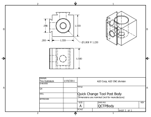 A2Z CNC Quick Change Tool Post Body