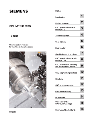 Sinumerik 828D Turning Overview Manual