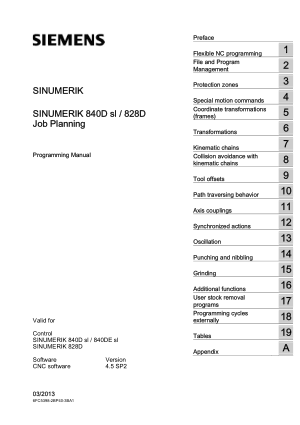 Sinumerik 840D Job Planning Programming Manual