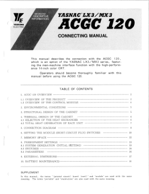 Yasnac LX3 MX3 ACGC120 Connecting Manual