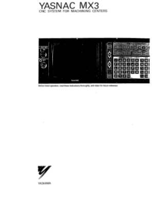Yasnac MX3 Manual