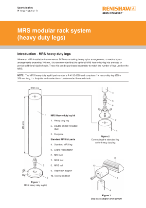 Renishaw MRS modular rack system User leaflet