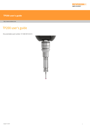 Renishaw TP200 users guide