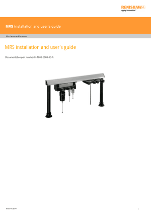 Renishaw MRS installation and users guide
