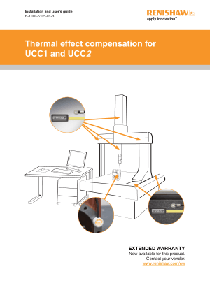 Renishaw Thermal effect compensation for UCC1 and UCC2
