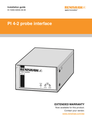 Renishaw PI 4-2 probe interface Installation guide