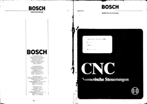 Bosch CNC Alpha 3 Operating Instructions