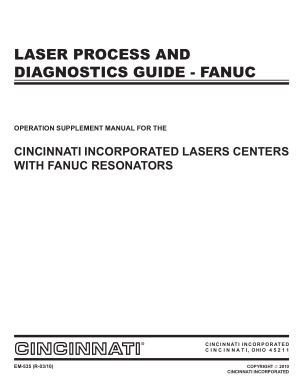 Cincinnati Laser Process And Diagnostics Guide – Fanuc