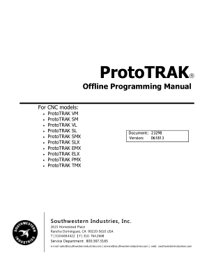 ProtoTRAK Offline Programming Manual
