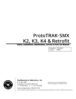 ProtoTRAK SMX K2 Retrofit Maintenance Manual