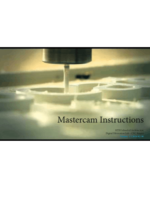 Mastercam Instructions
