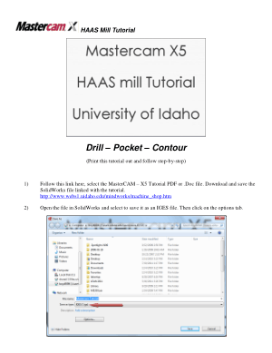 Mastercam X HAAS Mill Tutorial
