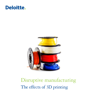 Disruptive Manufacturing the Effects of 3D printing