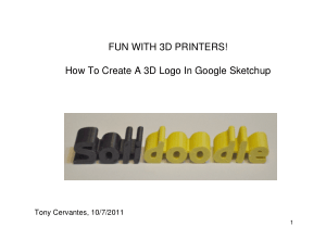 How To Create A 3D Logo In Google Sketchup