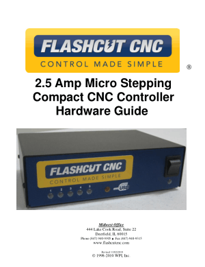 FlashCut CNC Compact Stepper Controller Manual