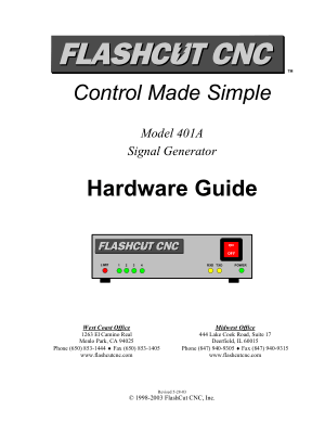FlashCut CNC Signal Generator Hardware Guide