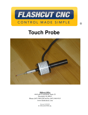 FlashCut CNC Touch Probe Manual