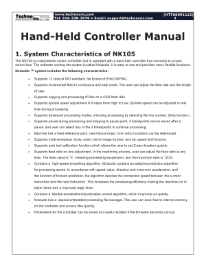 Techno Hand-Held Controller Manual