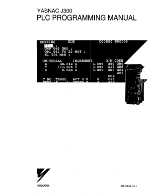 Yasnac J300 PLC Programming Manual