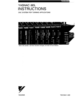 Yasnac i80L Programming Manual