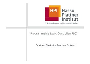 Programmable Logic Controller (PLC) Presentation