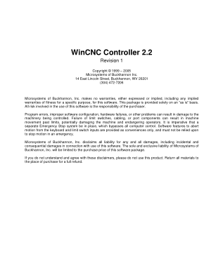 WinCNC Controller 2.2 Users Guide