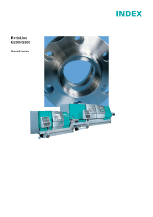 Index RatioLine G200 G300 Turn Mill Centers Technical Data