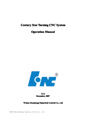 Century Star Turning CNC System Operation Manual