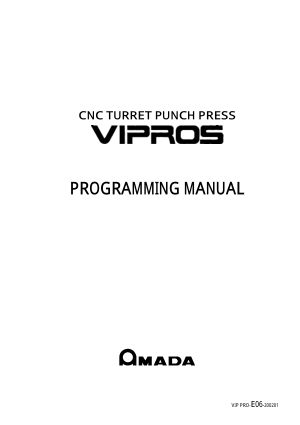 Amada VIPROS Programming Manual