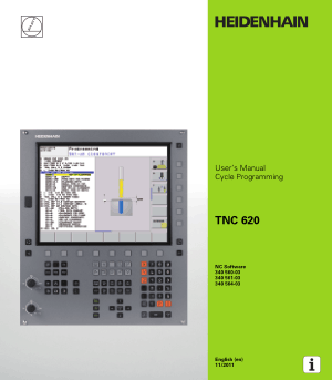 Heidenhain TNC 620 Cycle Programming Users Manual