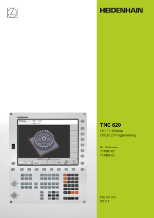 Heidenhain TNC 620 DIN ISO Programming Manual 2013