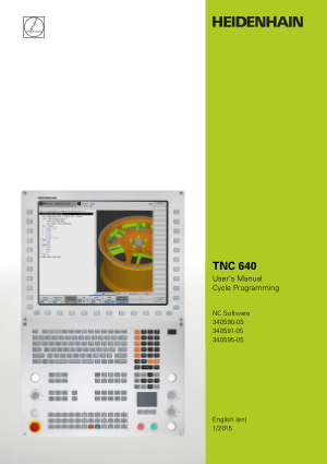Heidenhain TNC 640 Cycle Programming Manual