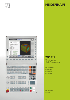 Heidenhain TNC 620 Cycle Programming Manual 2015