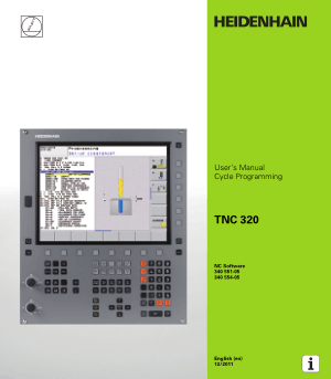 Heidenhain TNC 320 Cycle Programming Manual