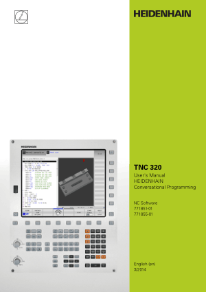 Heidenhain TNC 320 Conversational Programming Manual 771855-01