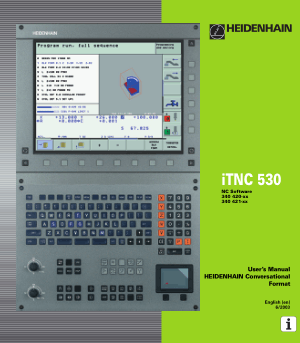 Heidenhain iTNC 530 Conversational Format Manual