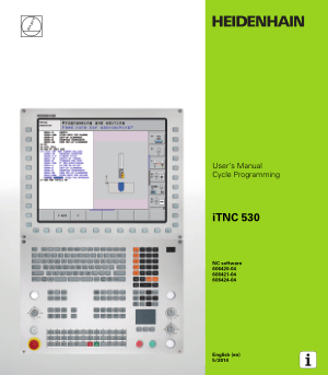 Heidenhain iTNC 530 Cycle Programming Manual 606424-04