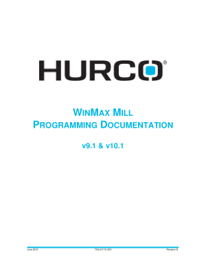 Hurco  WINMAX Mill Programming Manual