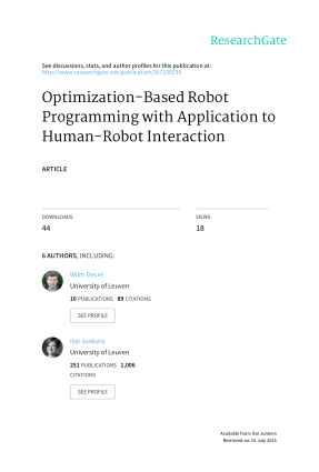 Optimization-Based Robot Programming with Application to Human-Robot Interaction