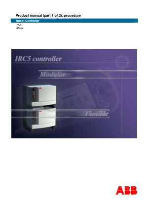 ABB IRC5 Robot Controller Product Manual Part1 Procedure