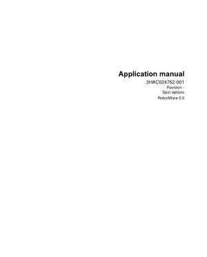 ABB RobotWare 5.0 Application Manual