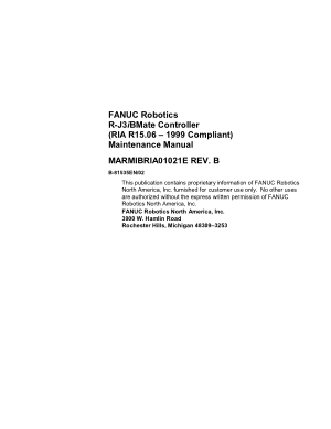 Fanuc Robotics R-J3iB Mate Maintenance Manual