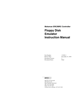 Motoman ERC MRC Controller Floppy Disk Emulator Manual