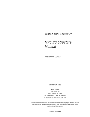 Motoman MRC IO Structure Manual