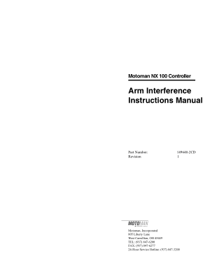 Motoman Arm Interference Instructions Manual
